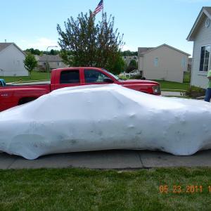 Fire damaged vehicle