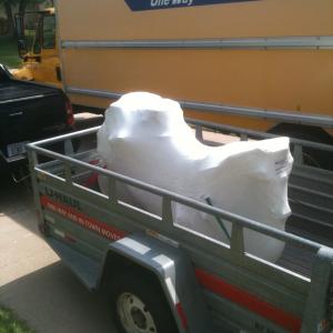 Motorrcycles wrapped for transport