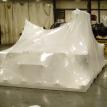 Industrial machine wrapped for shipment